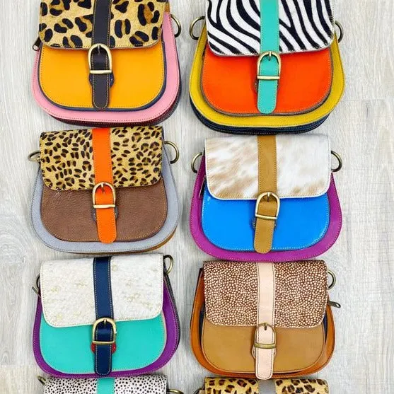 Wren Leather & Hair on Hide Crossbody Bag