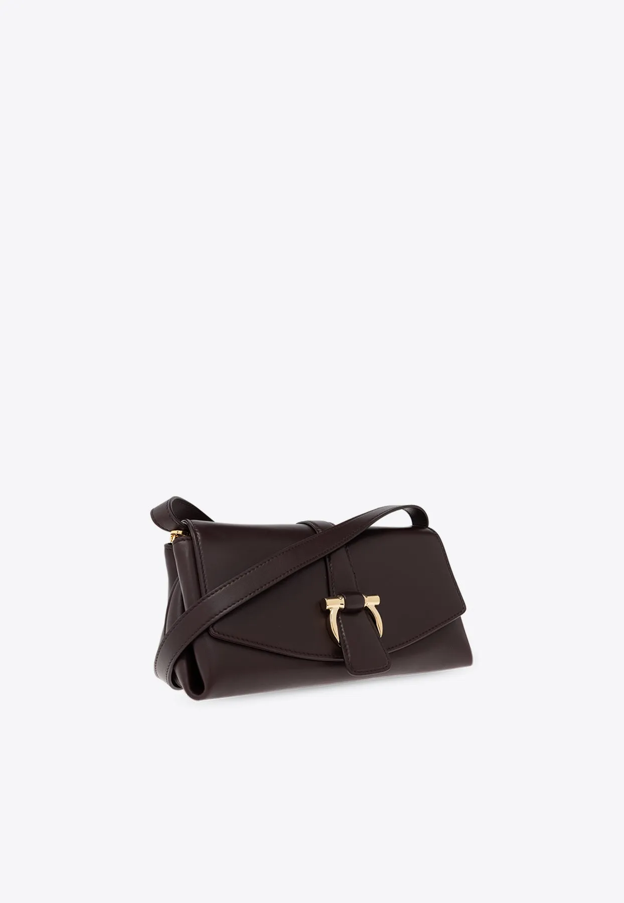 XS Front-Flap Leather Crossbody Bag