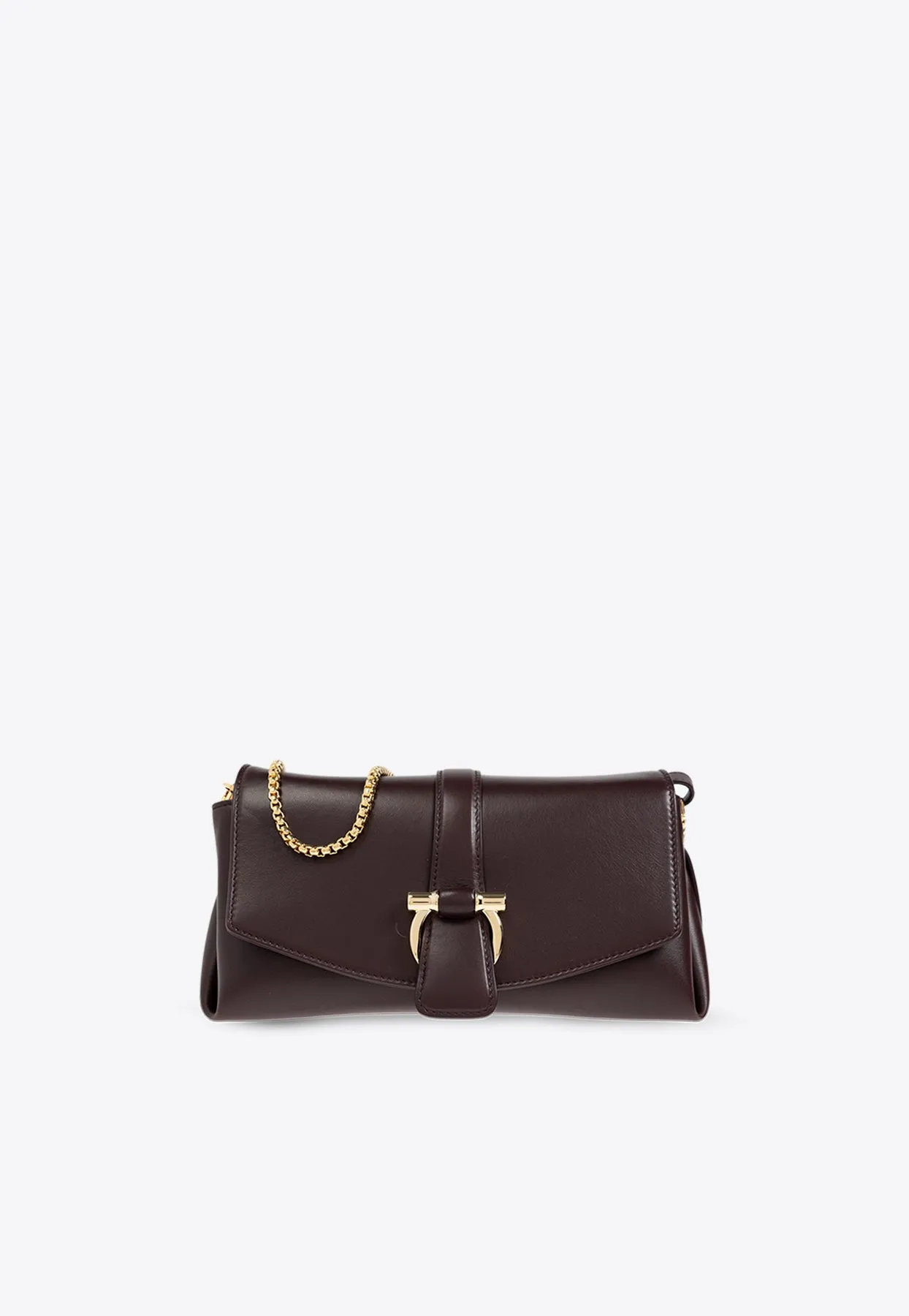 XS Front-Flap Leather Crossbody Bag