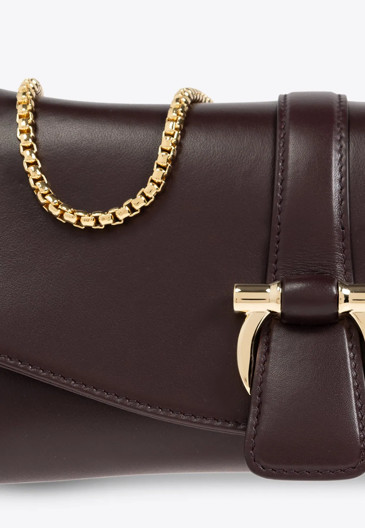 XS Front-Flap Leather Crossbody Bag
