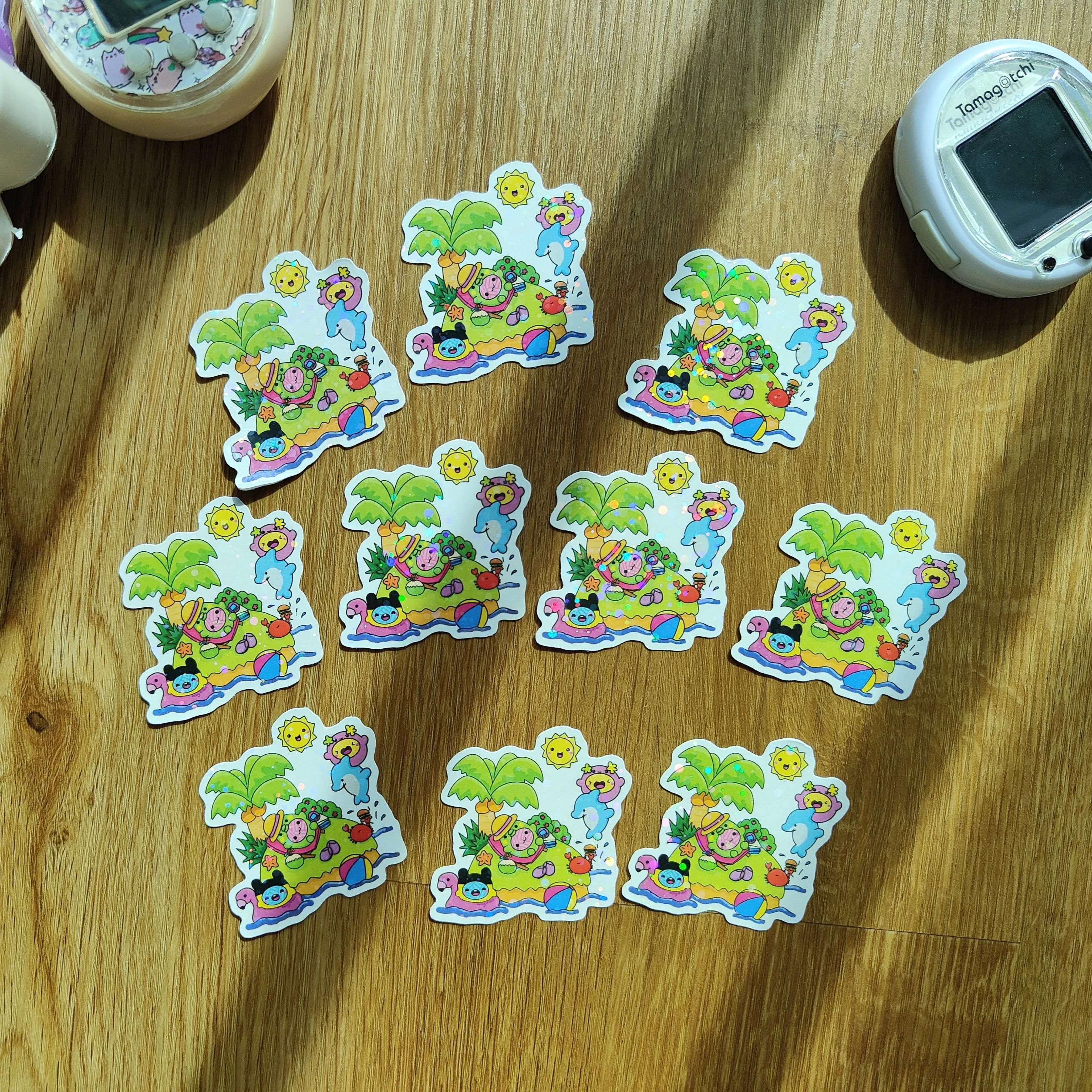 Yarn babies summer island Stickers