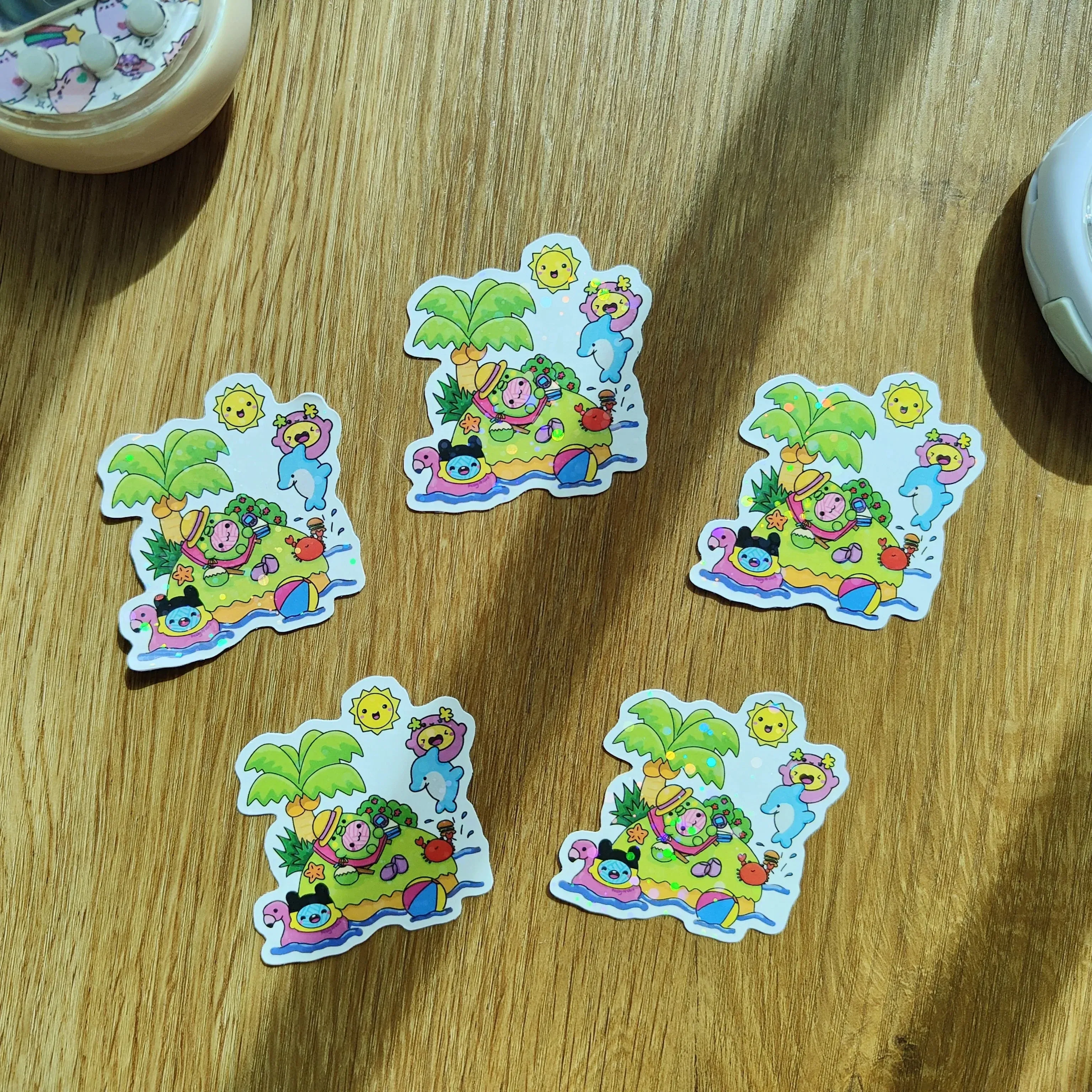 Yarn babies summer island Stickers