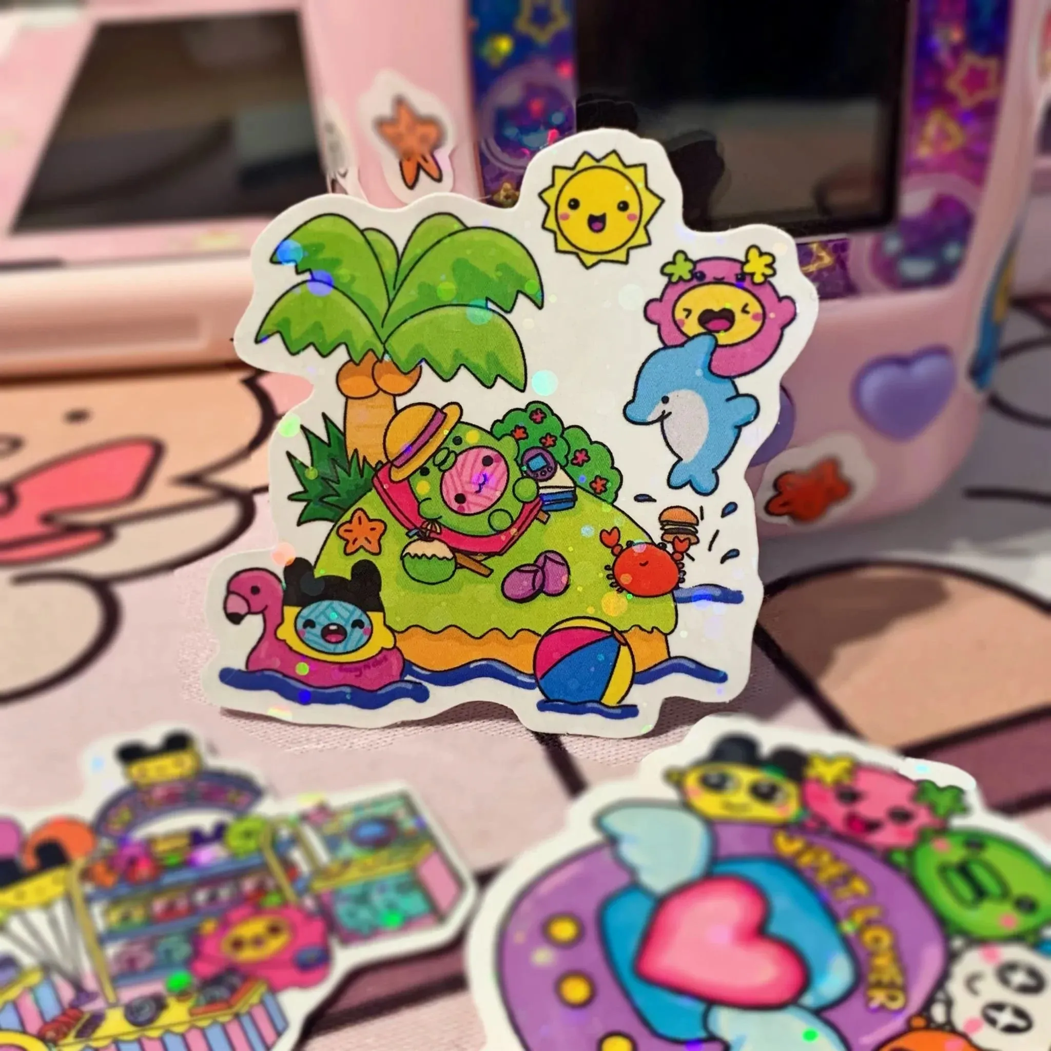 Yarn babies summer island Stickers
