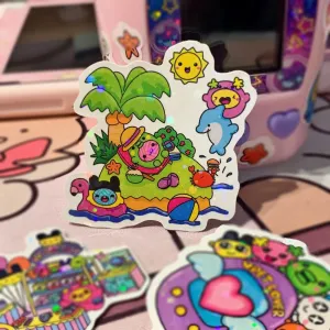 Yarn babies summer island Stickers