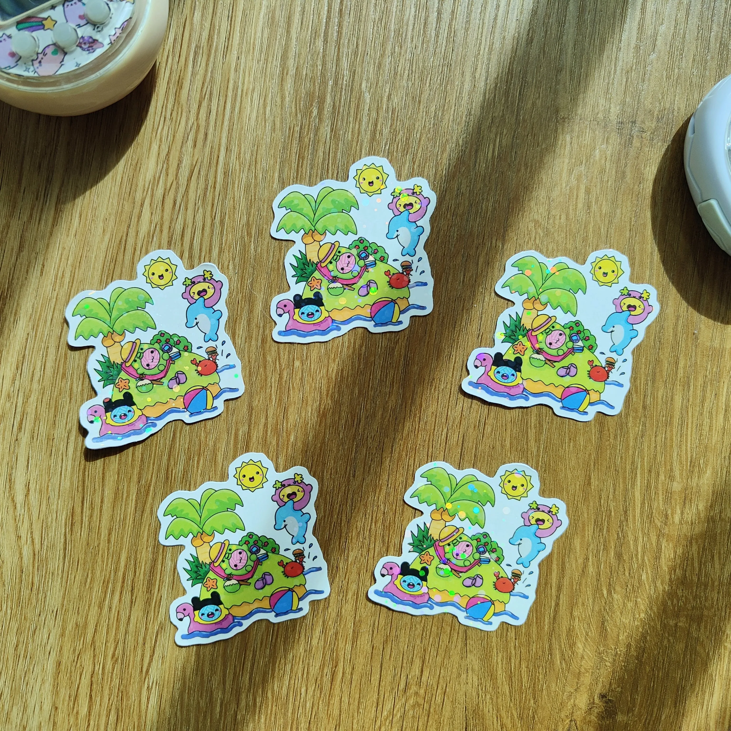 Yarn babies summer island Stickers
