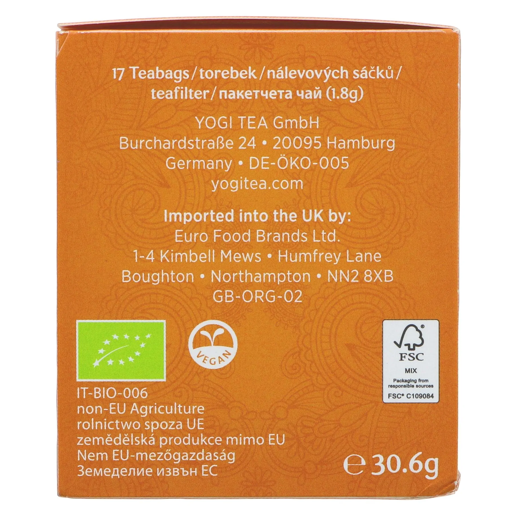 Yogi Tea | Liquorice - Liquorice, OrangePl, Caradamom | 17 bags