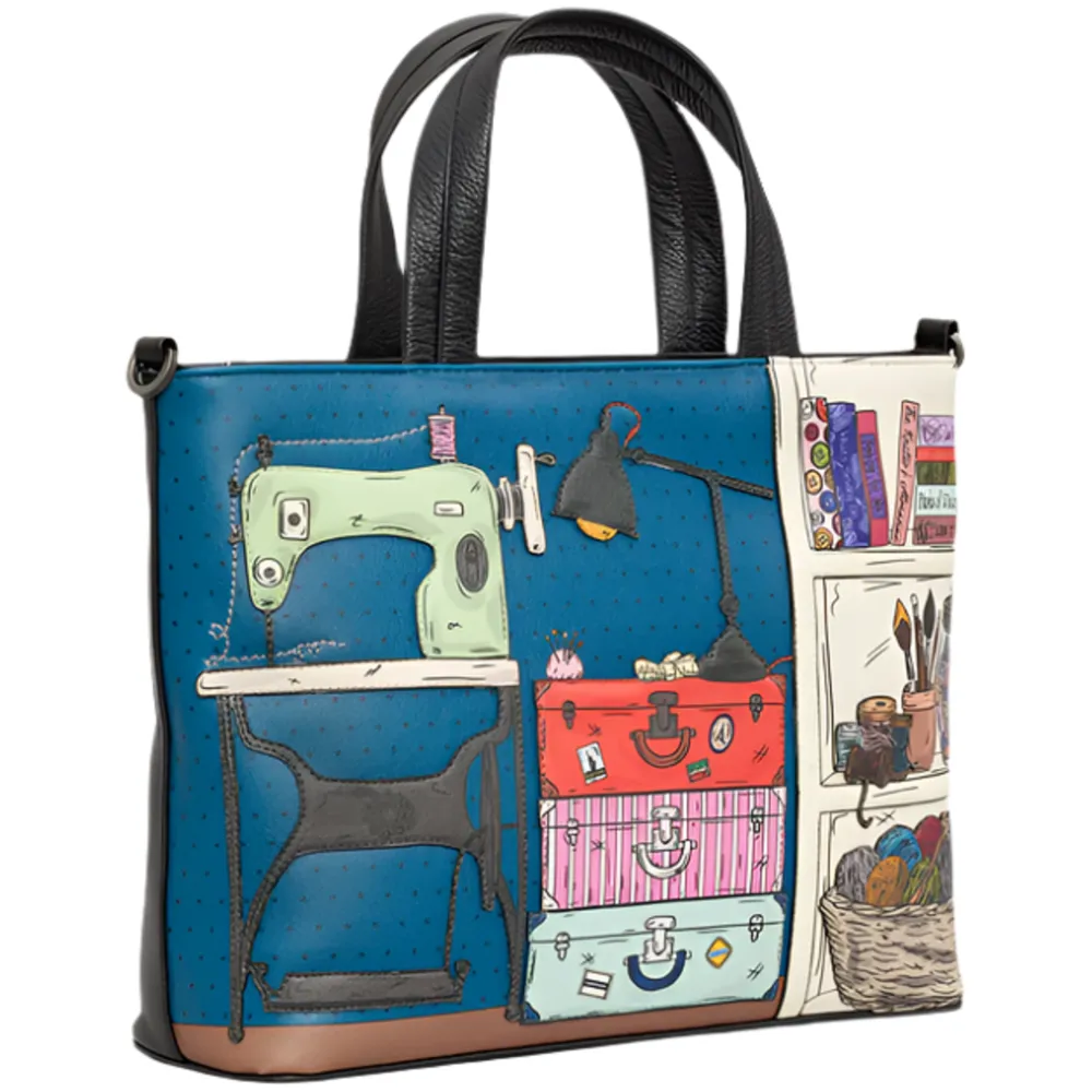Yoshi The Craft Room Black Leather Multiway Grab Bag
