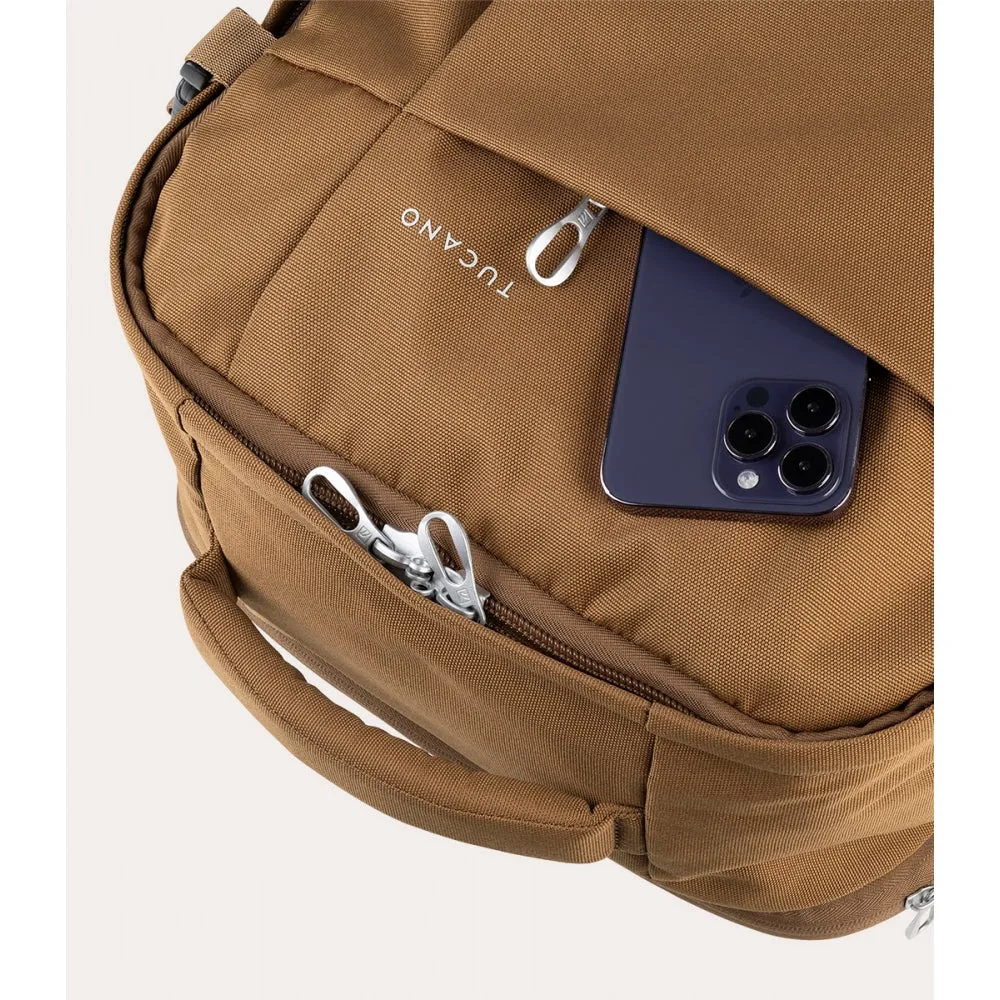 Zaino Waterproof Tucano Tugò Dry Porta PC 17,3" Marrone Chiaro
