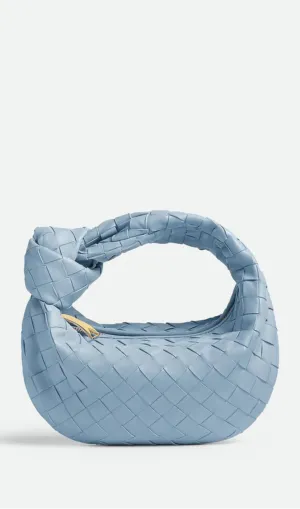 Zariah Weave Knot Clutch Bag - Blue