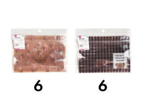 Zipper Bags-Plaid Bear 7.87In X 5.43In 6Pcs-