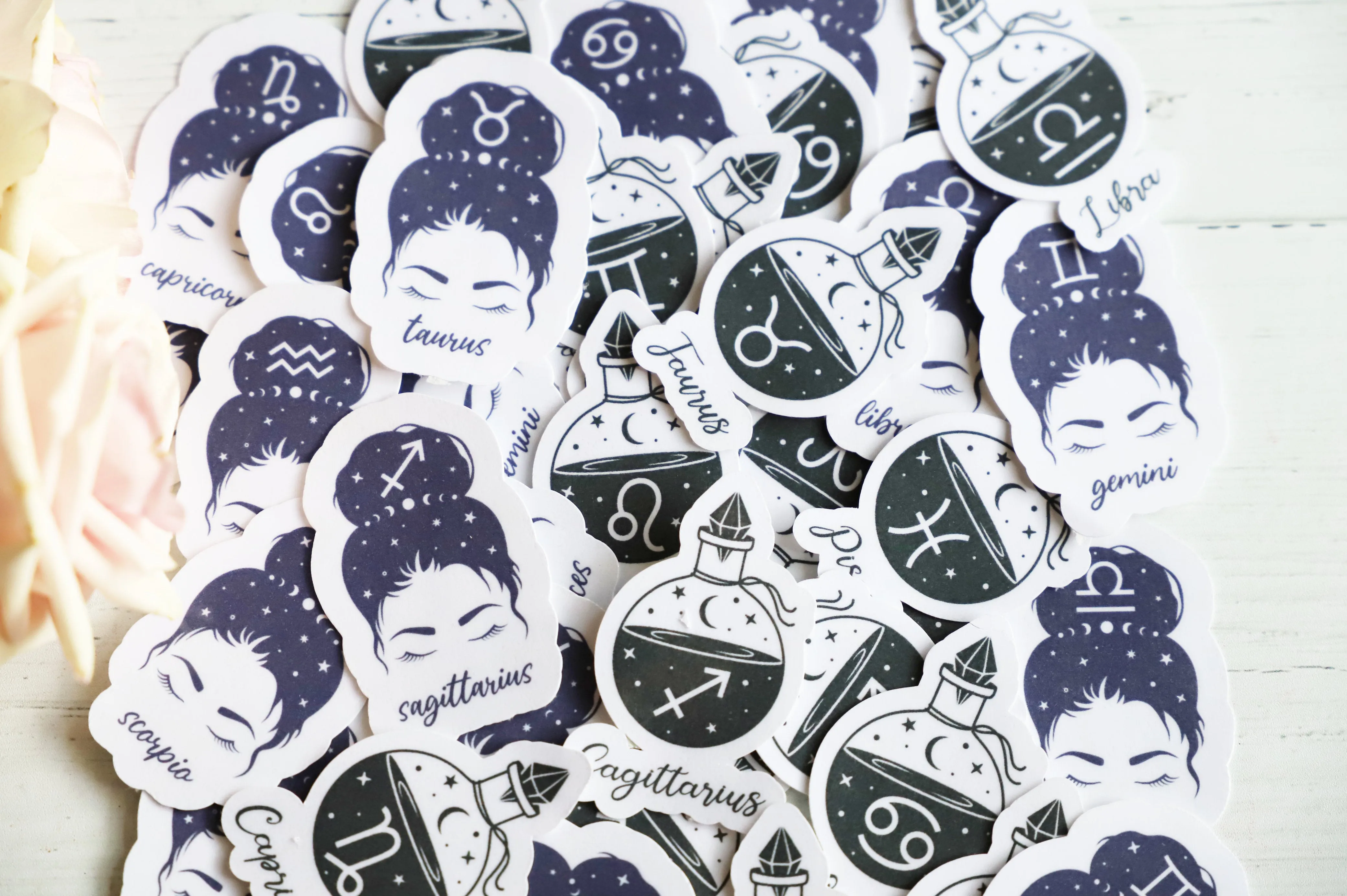 Zodiac Girl sticker set | 2pk